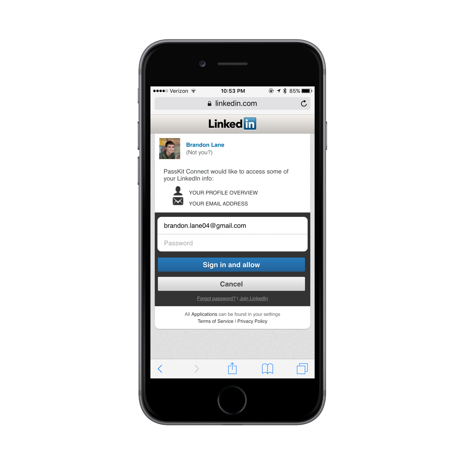 LinkedIn iOS