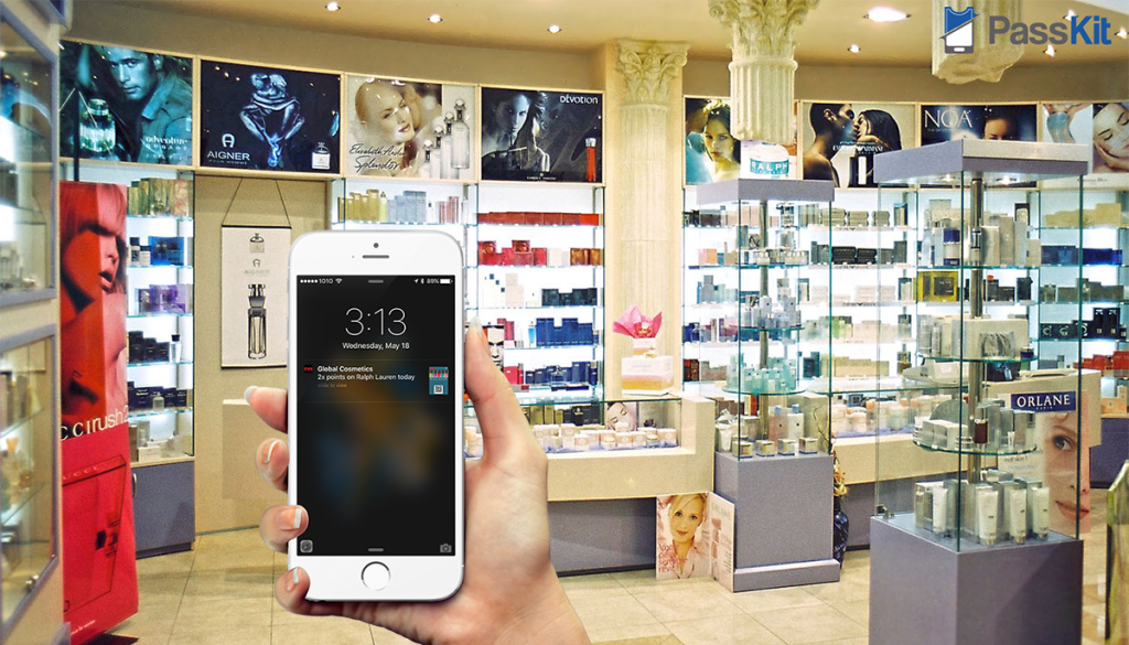 mobile wallet example for cosmetic company