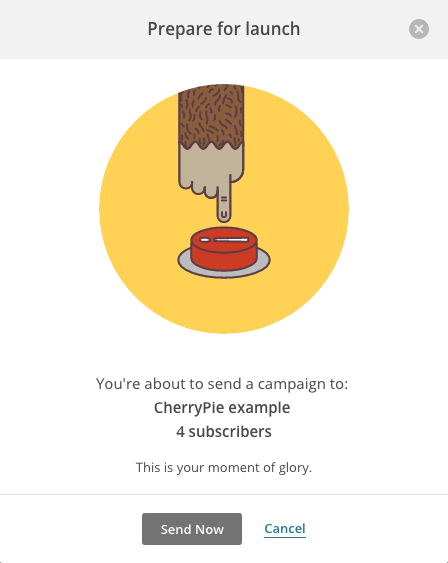 mailchimp launch campaign cherrypie