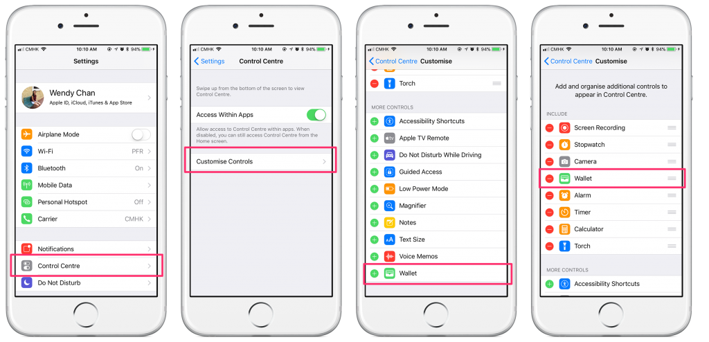 how-to-add-apple-wallet-control-centre-ios11